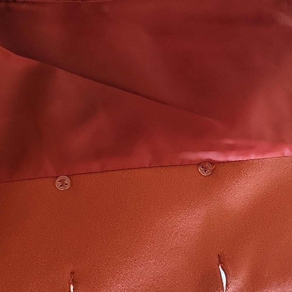 Foresaster Of Boston Coat Double-breasted Pea Coat Orange Lining EUC Size 2 - Picture 13 of 17